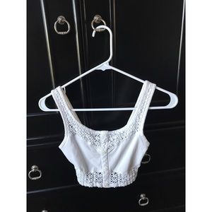 Cute Rubbish white crop top
